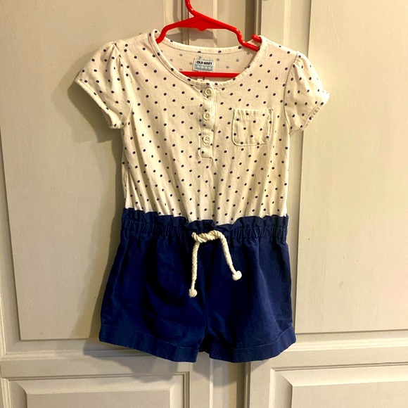 Old Navy preppy polka dot romper 3T bundle and save! - Picture 1 of 7